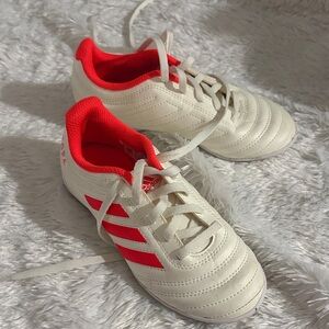 Adidas Copa Kids Cream and Red Soccer Sneakers